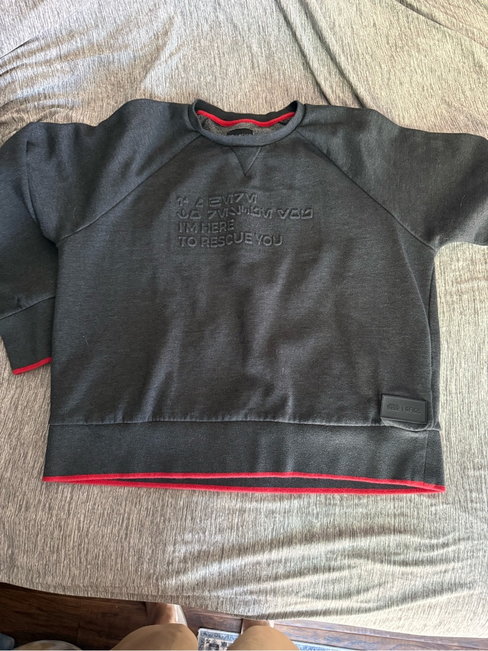 Figs/Star Wars Dark Grey Crewneck sweatshirt with Red Trim